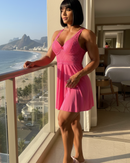 Camisola Sensual Elegante Conforto Renda Bojo